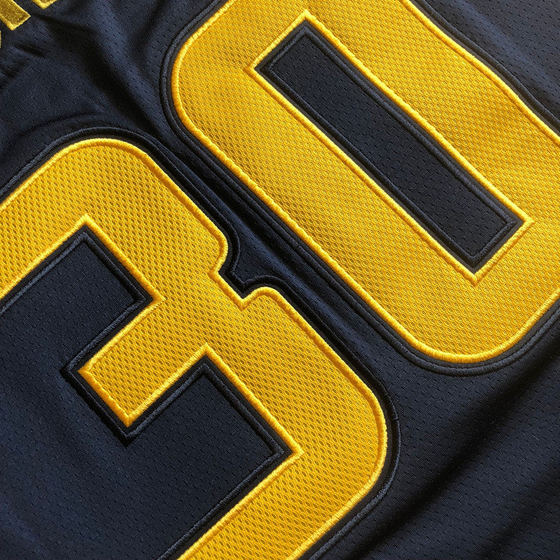 Golden State Warriors Stephen Curry #30 Deep Blue Throwback Jersey -  Dense Embroidery