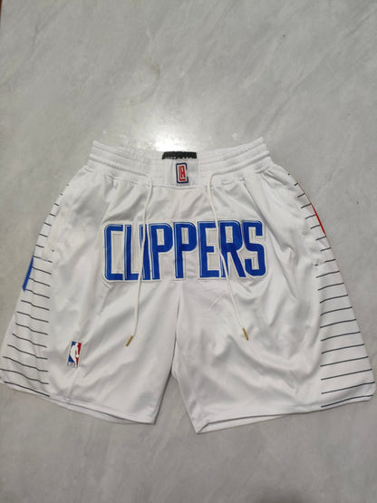 Los Angeles Clippers White Regular Edition Pocket Shorts