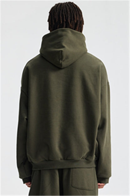 430GSM Boxy Fit Fleece Solid Color Hoodie