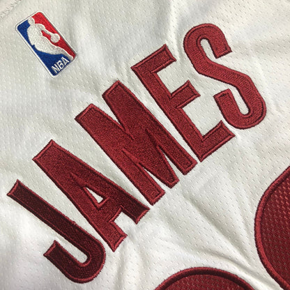 Cleveland Cavaliers LeBron James #23 white Throwback Jersey - Dense Embroidery