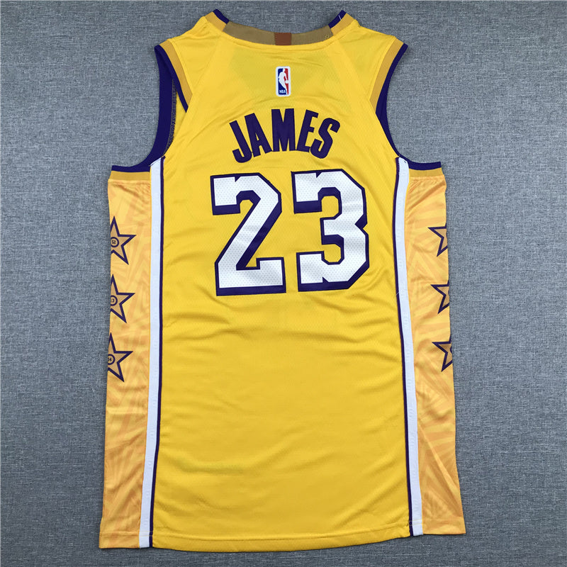 LeBron James Los Angeles Lakers #23 City Edition Swingman Set ― Embroidered
