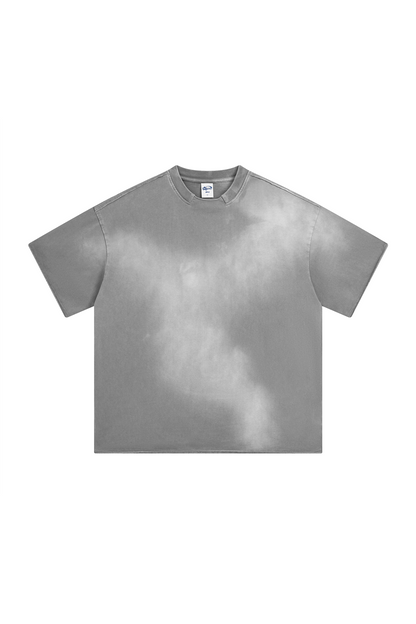 305GSM Gradient Spray Washed Distressed Tee