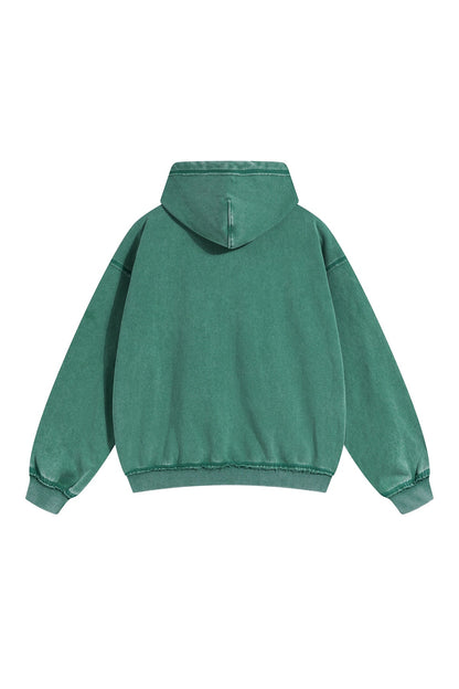 450GSM Distressed Washed Zipper Jacket