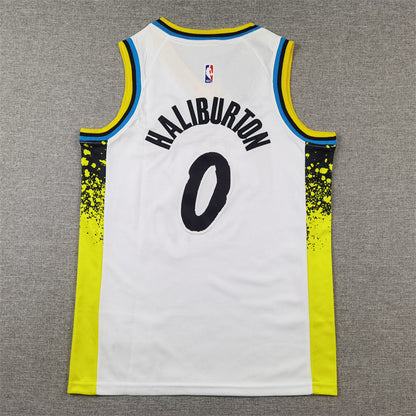 Youth Tyrese Haliburton Indiana Pacers #0 City Edition Embroidered  Jersey
