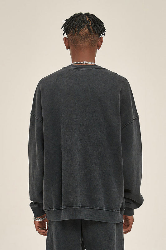 100% Cotton 420GSM High Weight Washed Crew