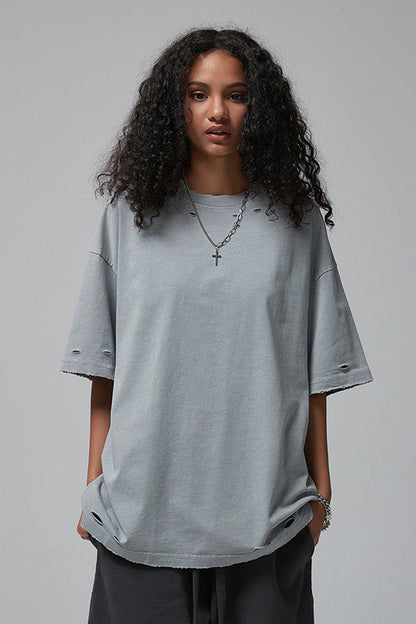 275GSM Distressed Vintage Washed Tee