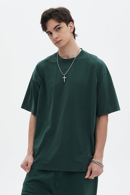 250GSM Pigment Dyed Washed Tee