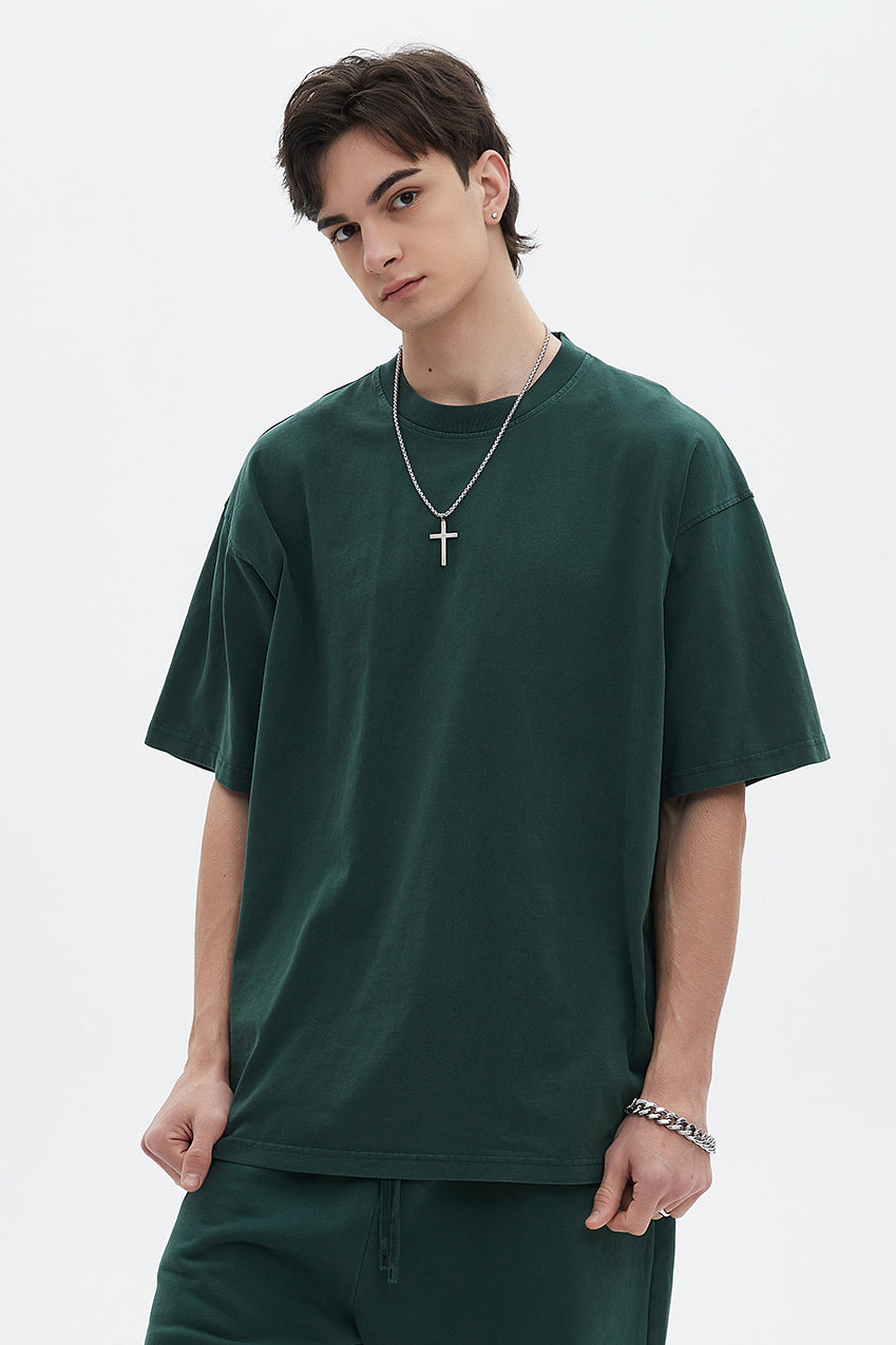 250GSM Pigment Dyed Washed Tee