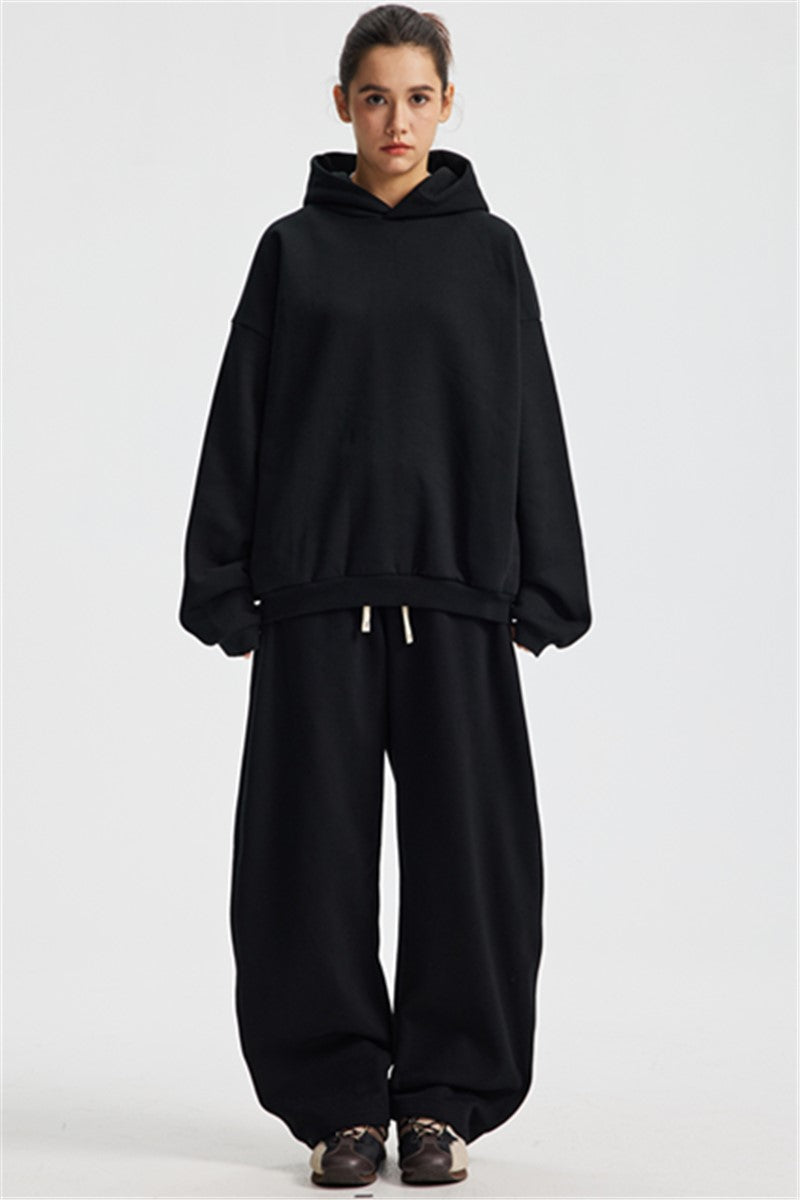 430GSM Boxy Fit Fleece Solid Color Hoodie