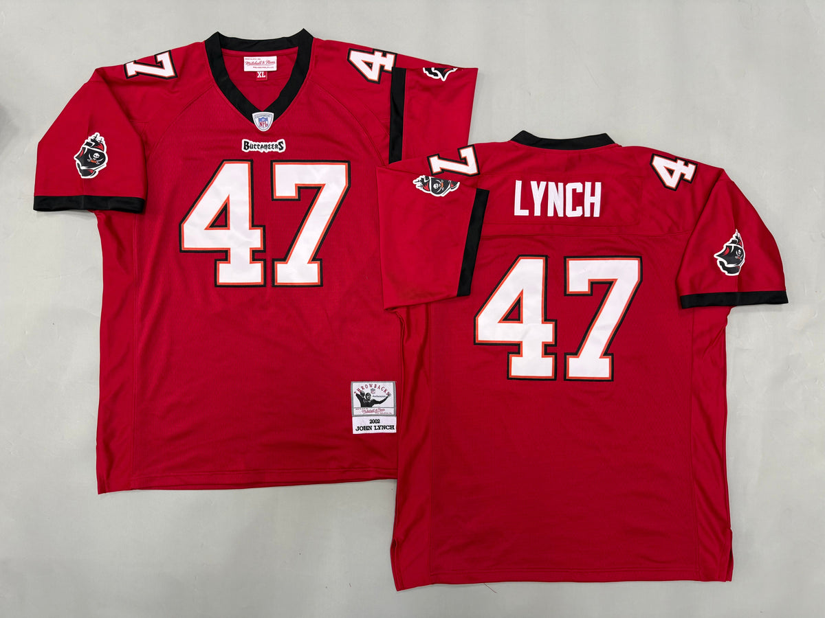 Mens John Lynch#47 Tampa Bay Buccaneers Vintage Throwback Jersey