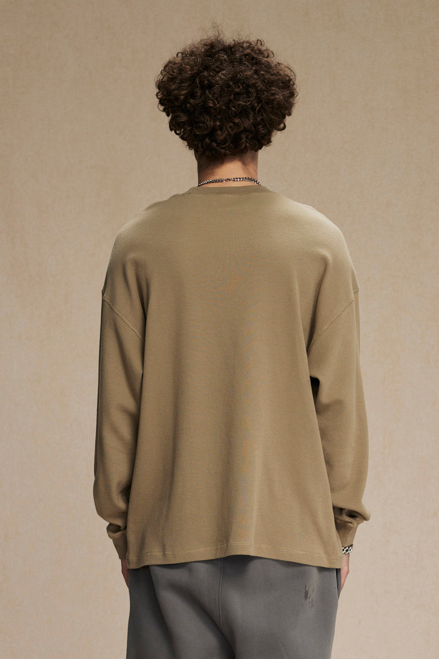 330GSM Waffle Material Long Sleeve Crew