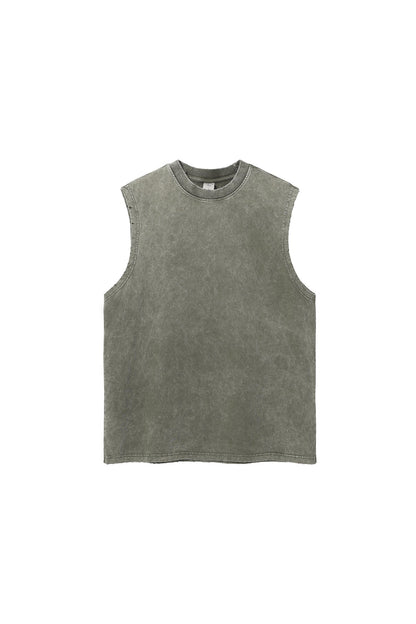275GSM Distressed Washed Muscle Tee