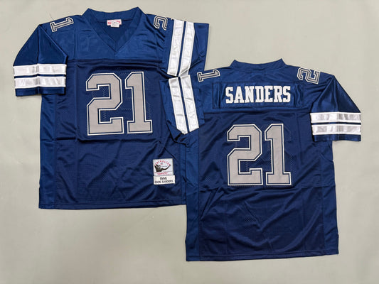 Mens Deion Sanders#21 Dallas Cowboys Vintage Throwback Jersey