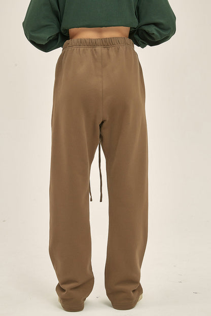 365GSM Relaxed Solid Color Fleece Sweatpants