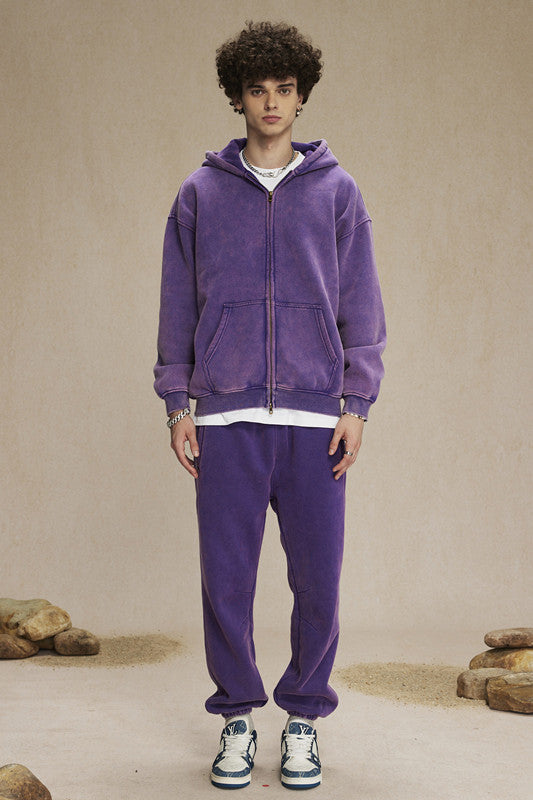 360GSM Washed Fleece Zipper Jacket