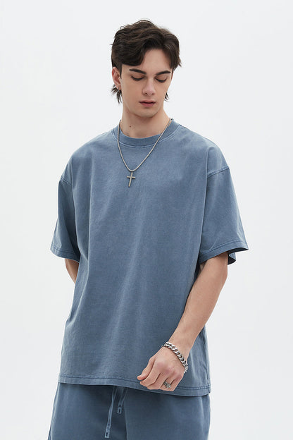 250GSM Pigment Dyed Washed Tee