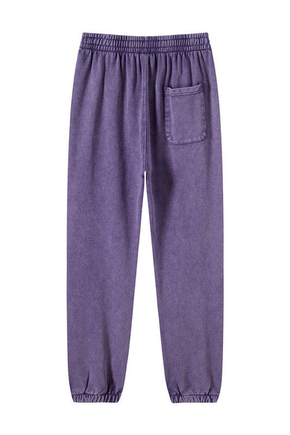 100% Cotton 420GSM Washed Sweatpants