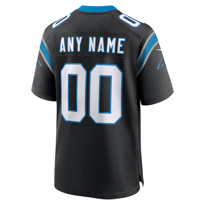 Custom Carolina Panthers Black Game Jersey