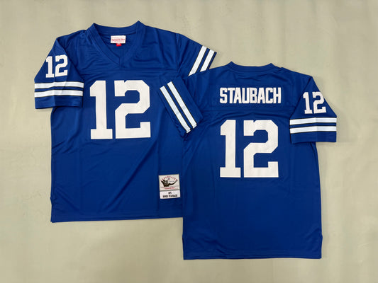 Mens Roger Staubach#12 Dallas Cowboys Vintage Throwback Jersey
