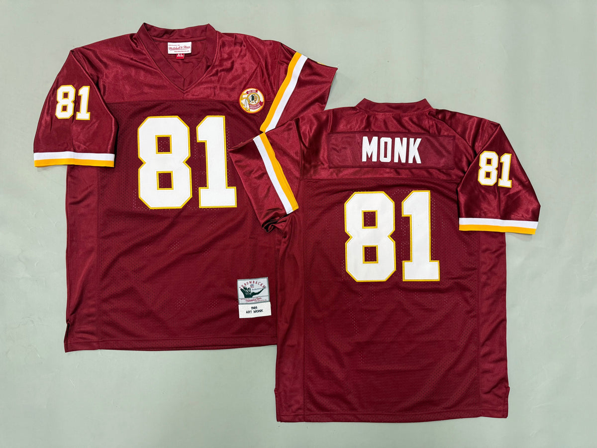 Mens Art Monk#81 Washington Commanders  Vintage Throwback Jersey
