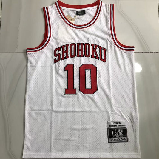 Slam Dunk Shohoku #10  Throwback Jersey - Dense Embroidery