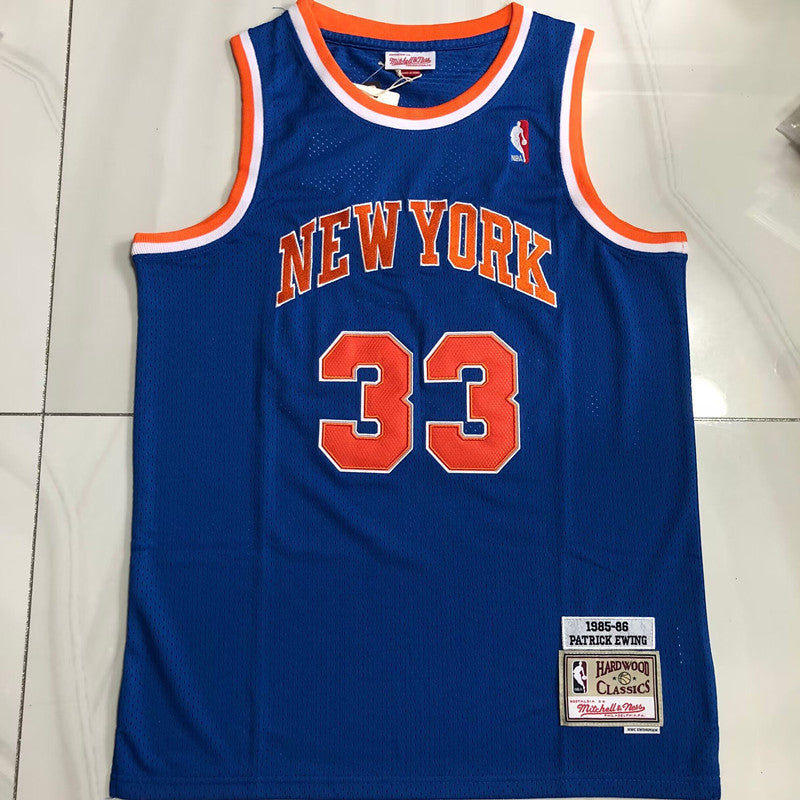 New York Knicks Patrick Ewing #33 1985 Throwback Jersey - Dense Embroidery