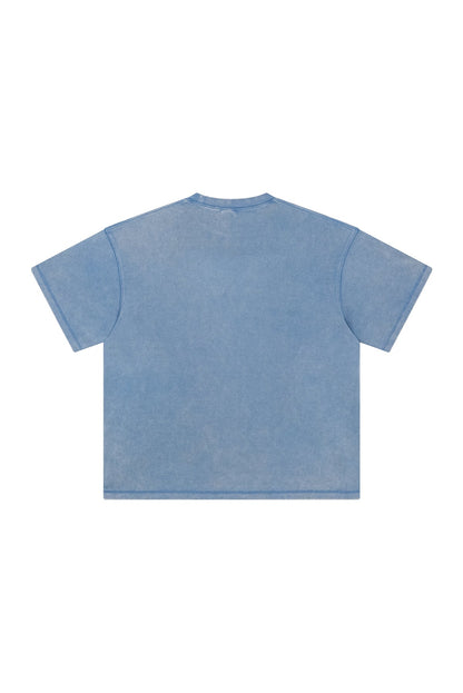 400GSM Double Stitch Washed Tee