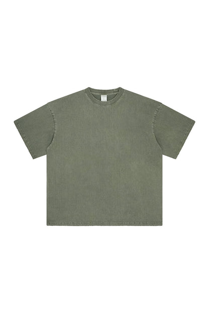 250GSM Distressed Pigment Dyed Washed Tee