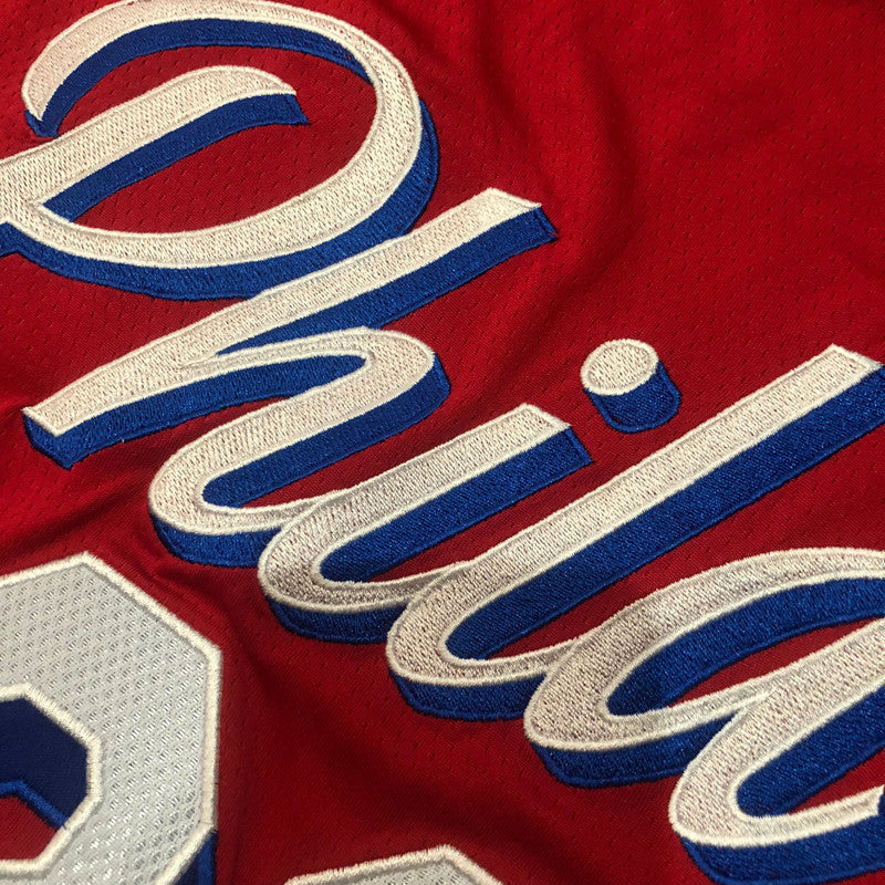 Philadelphia 76ers LeBron James #23 red Throwback Jersey - Dense Embroidery