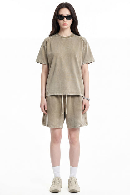 305GSM Splicing Washed Shorts