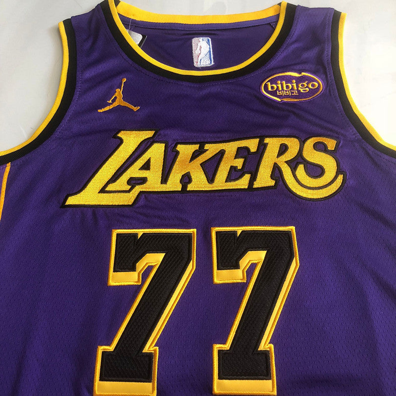 Los Angeles Lakers Luka Dončić #77 Announcement Version Jersey -  Dense Embroidery