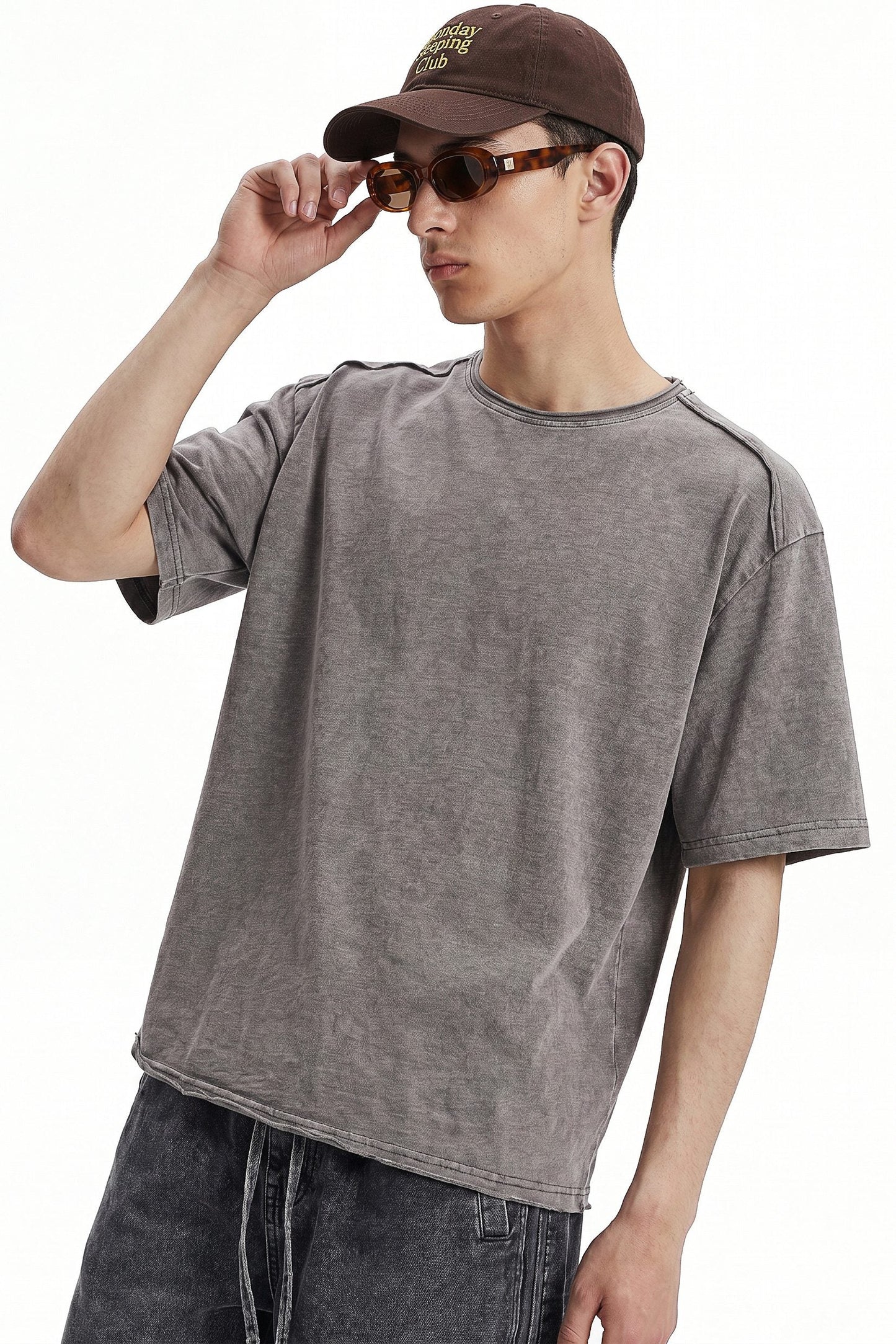 245GSM Slub Cotton Distressed Tee