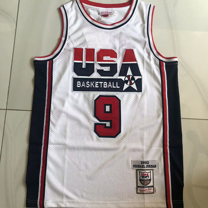Dream Team Michael Jordan #9  Throwback Jersey - Dense Embroidery
