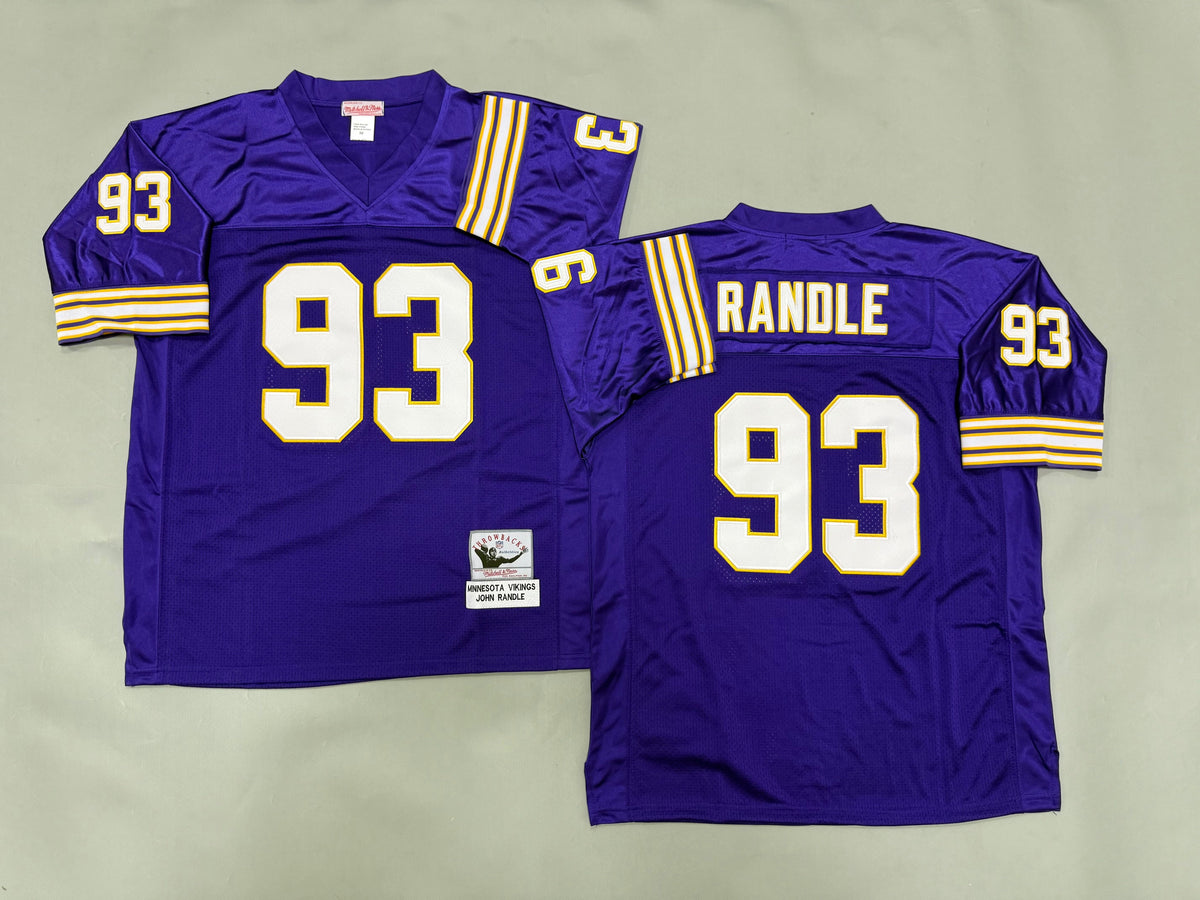 Mens John Randle#93 Minnesota Vikings Vintage Throwback Jersey