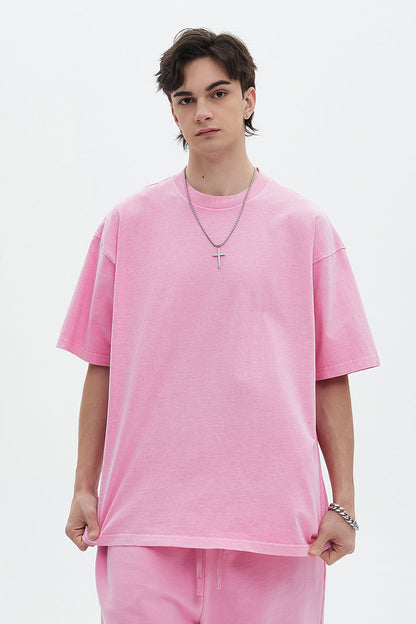 250GSM Pigment Dyed Washed Tee