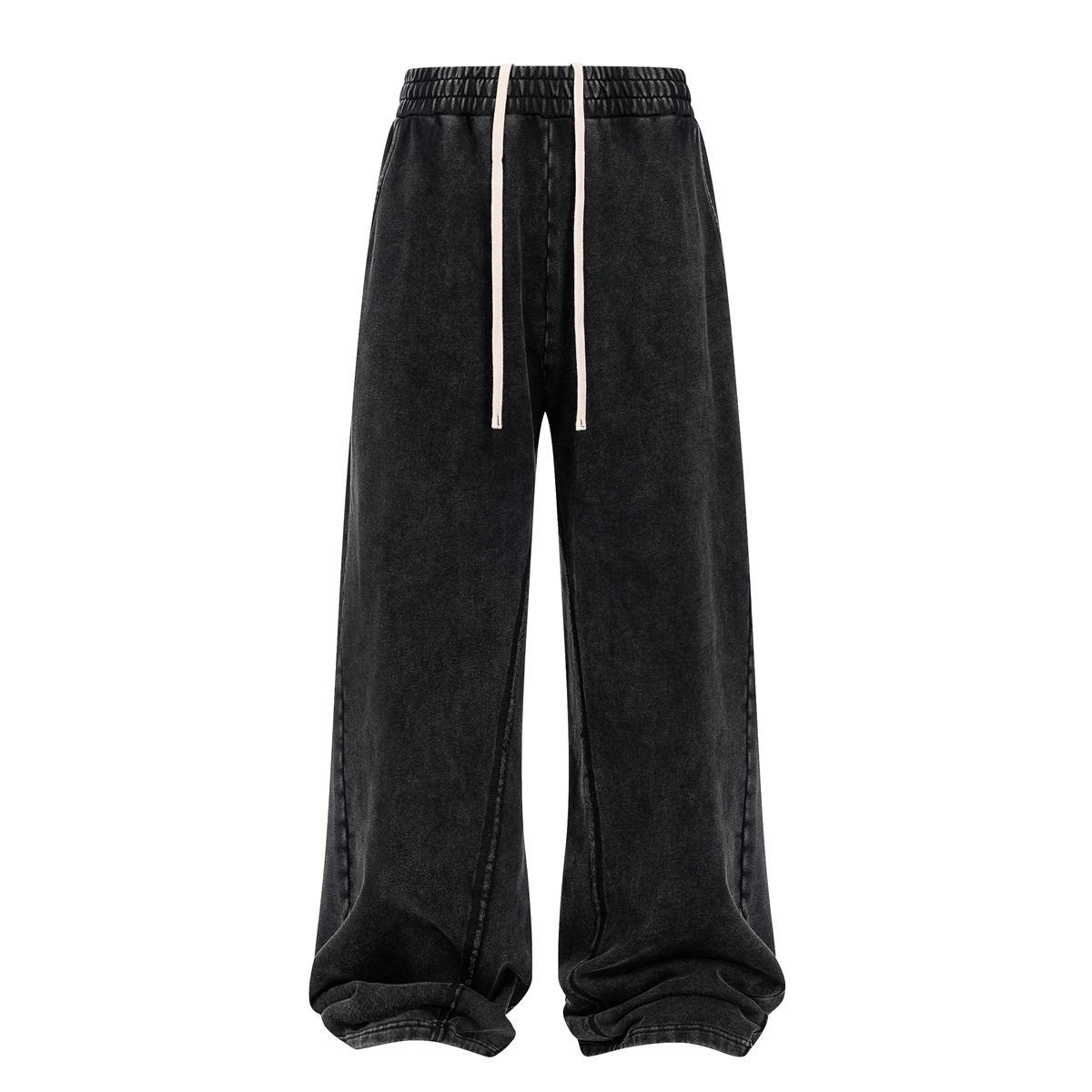 380GSM Wide Leg Washed Sweatpants