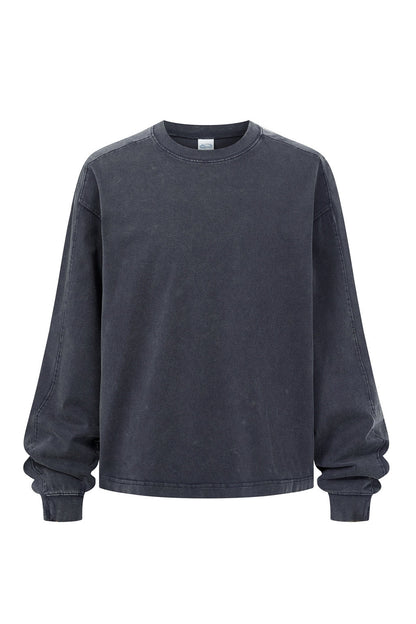 285GSM Contrast Long Sleeve Pigment Dyed Tee