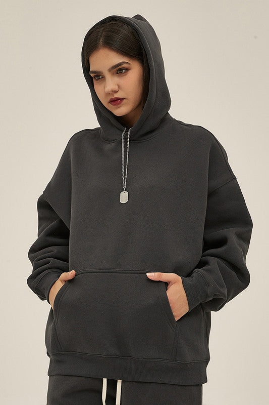 350GSM Fleece Solid Color Hoodie