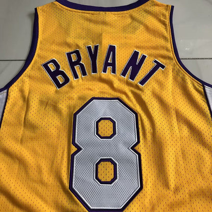 Los Angeles Lakers Kobe Bryant #8 1999-2000 yellow Throwback Jersey - Dense Embroidery