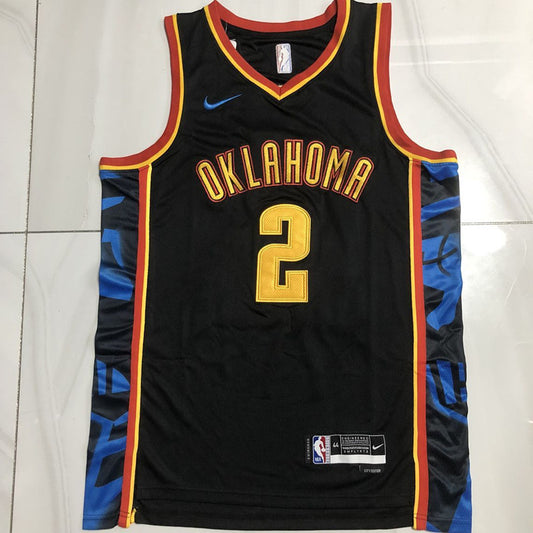 Oklahoma City Thunder Shai Gilgeous-Alexander #2 Throwback Jersey - Dense Embroidery