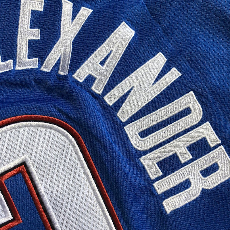 Oklahoma City Thunder Shai Gilgeous-Alexander #2 blue Throwback Jersey - Dense Embroidery