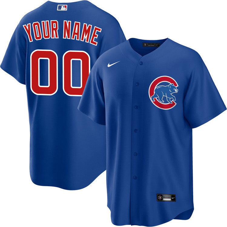 Custom Chicago Cubs Alternate Jersey - Blue