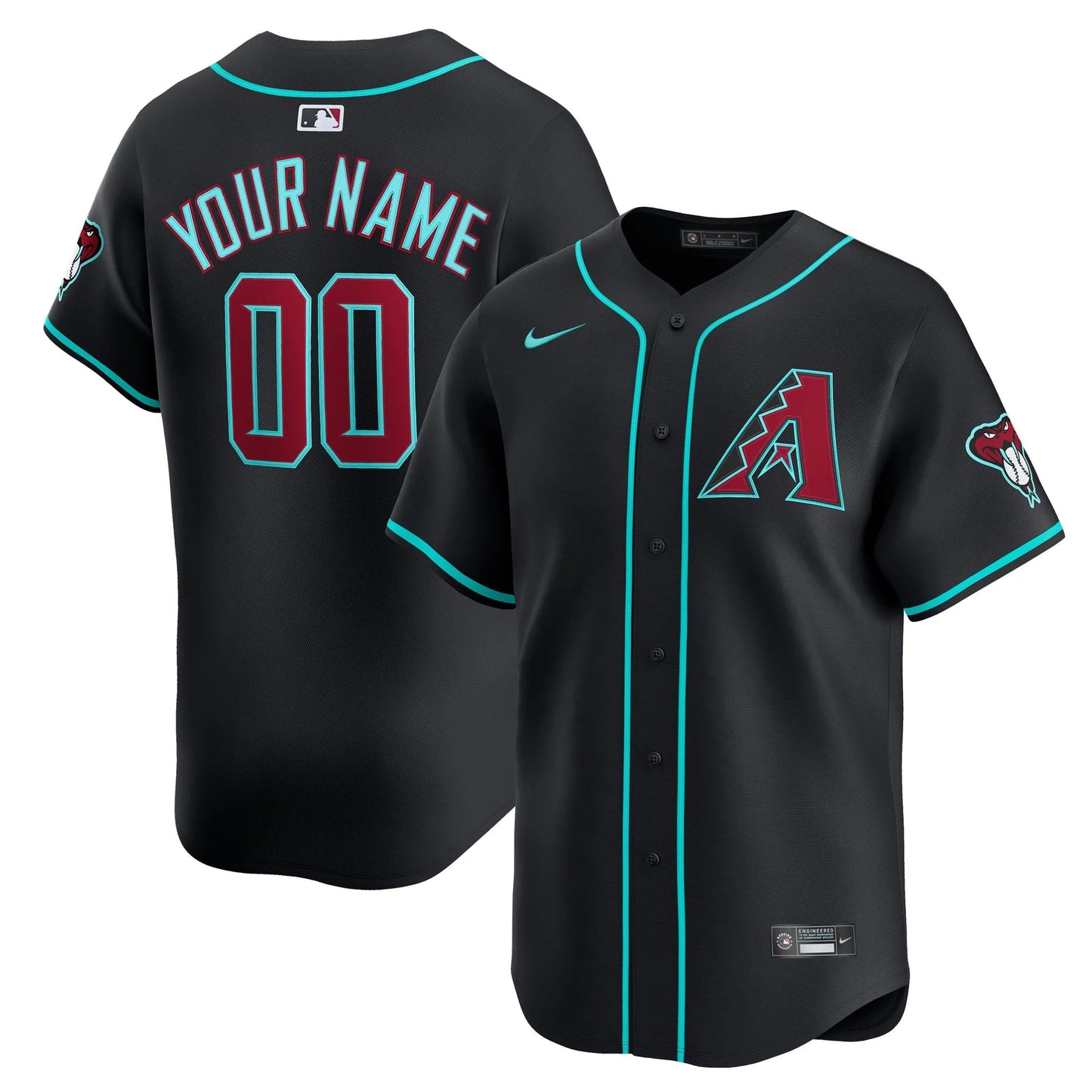 Custom Arizona Diamondbacks Jersey – Black
