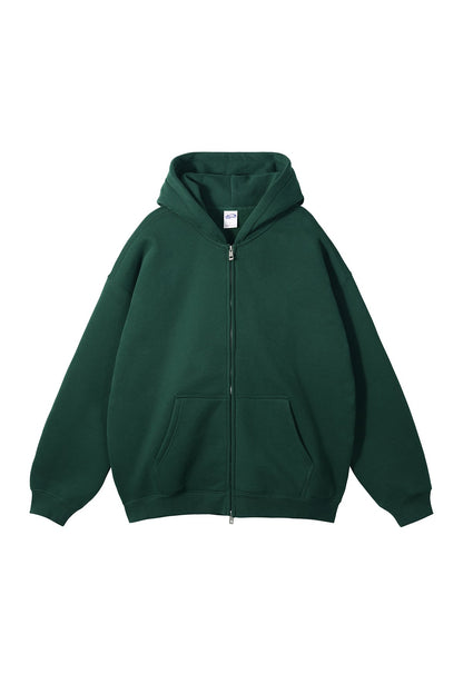 350GSM Solid Color Fleece Zipper Jacket