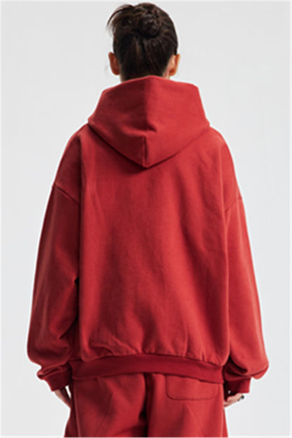 430GSM Boxy Fit Fleece Solid Color Hoodie