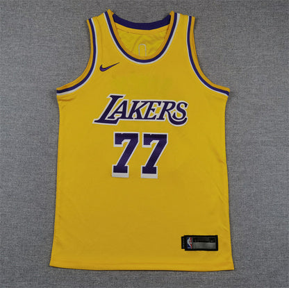 Youth Luka Don?i? Los Angeles Lakers #77 Embroidered  Jersey