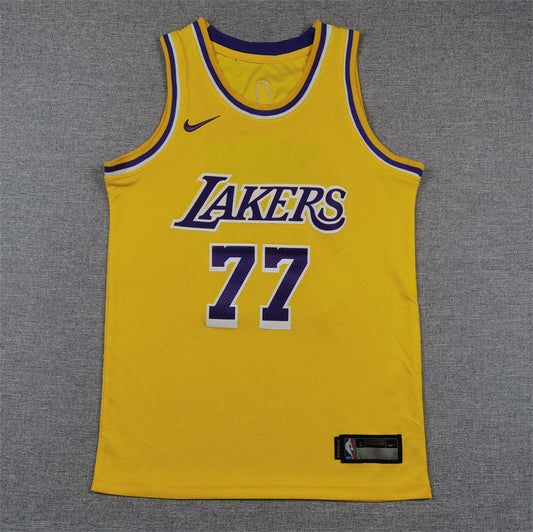 Youth Luka Don?i? Los Angeles Lakers #77 Embroidered  Jersey
