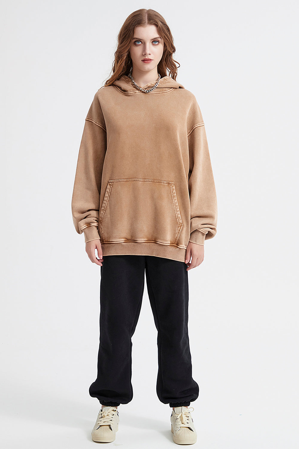 100% Cotton 420GSM Washed Vintage Hoodie