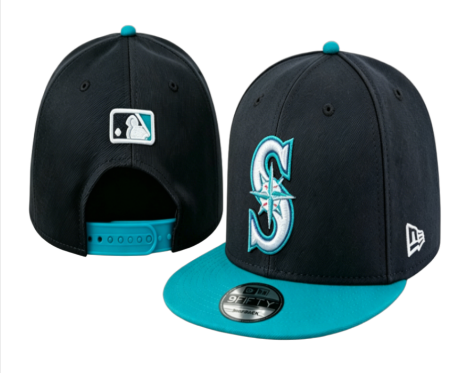 Seattle Mariners Black Snapback Cap