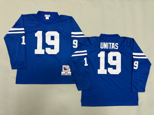 Mens Johnny Unitas#19 Indianapolis Colts Vintage Throwback Jersey
